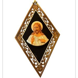 Vintage mid century Jesus decor